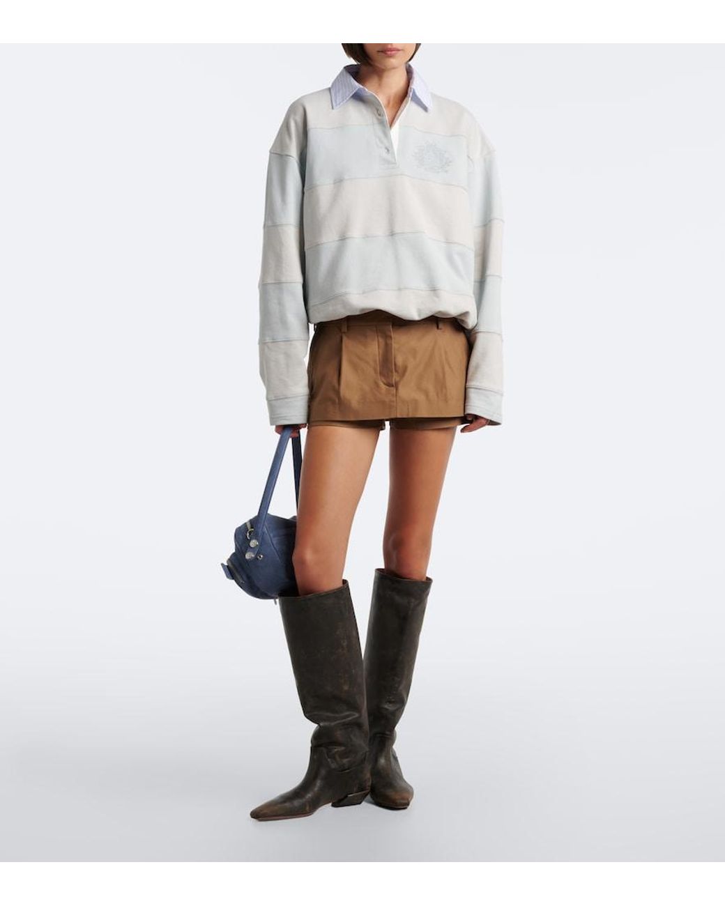 Paris Texas Black Bettina Leather Knee-High Boots