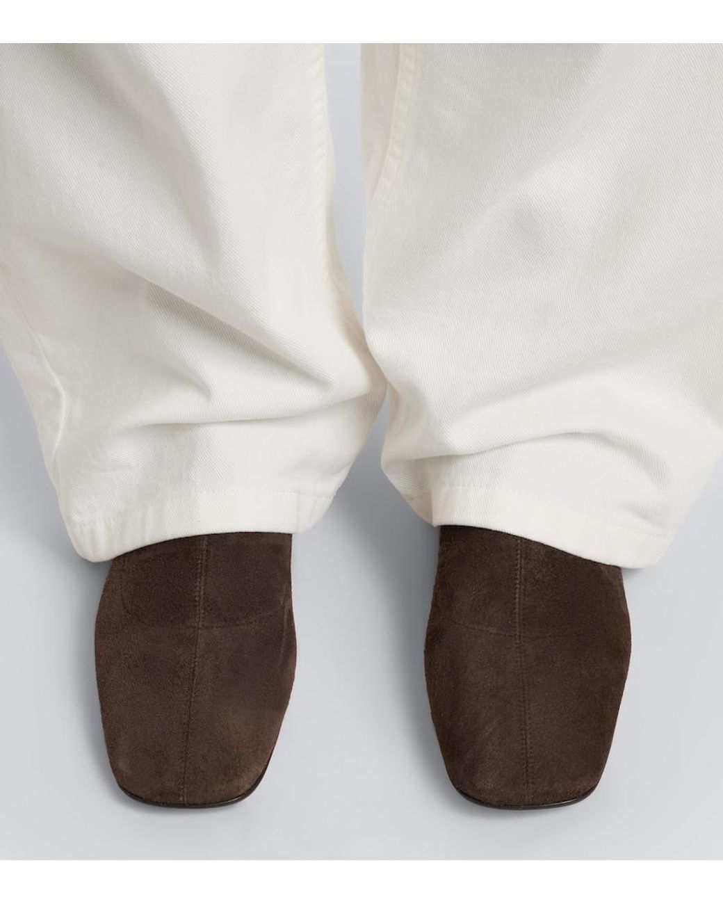 The Row Brown Cindy Suede Ankle Boots