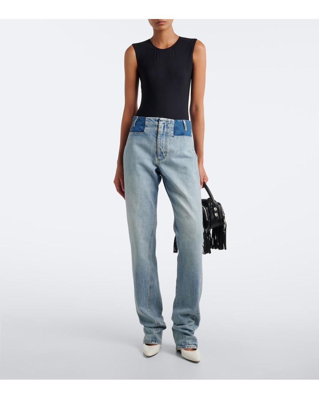 Maison Margiela Blue Mid-Rise Straight Jeans