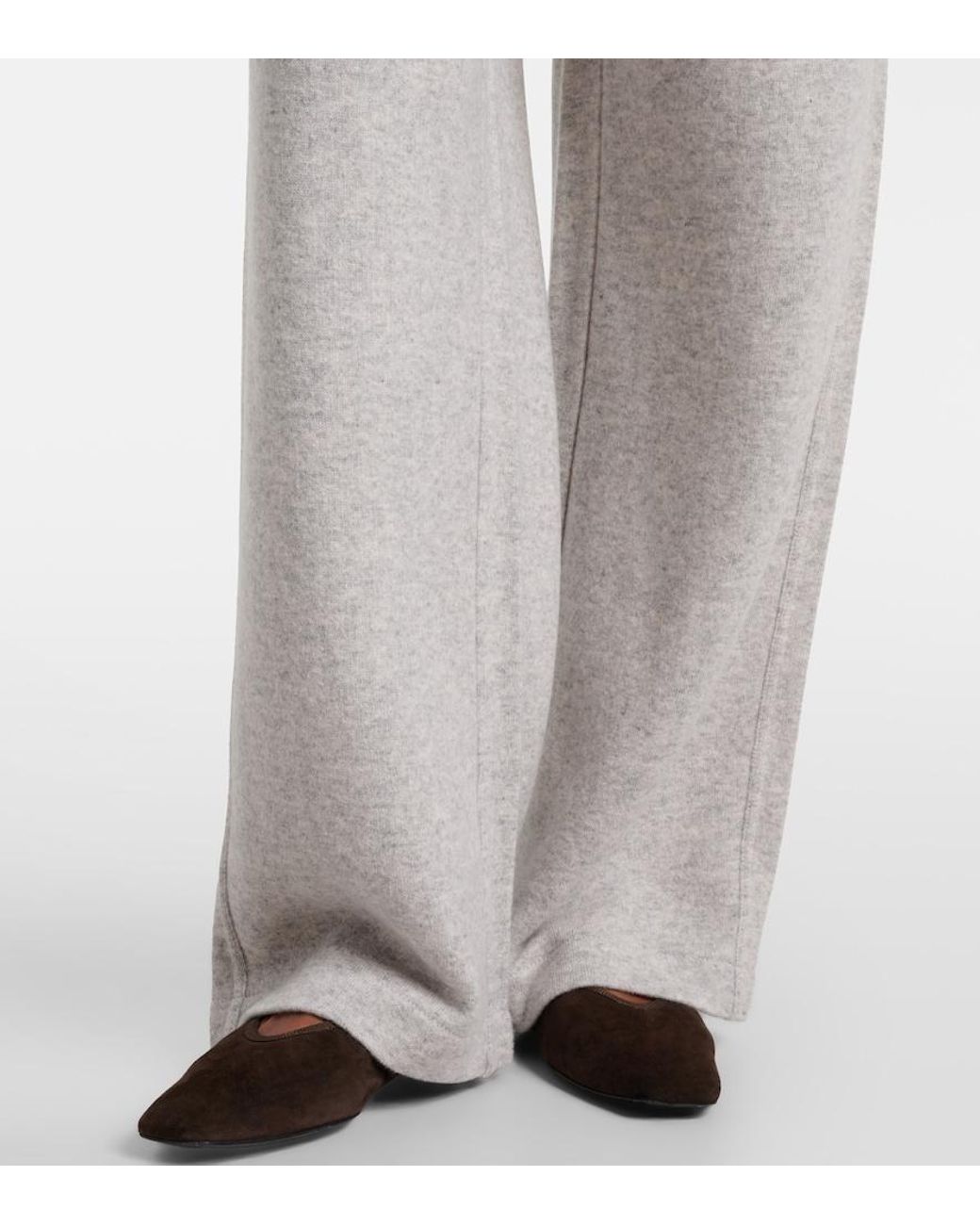 Max Mara Gray Laude Cashmere And Wool Sweatpants