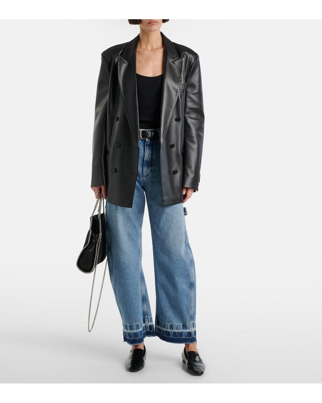 Stella McCartney Black Cotton-Blend Tank Top