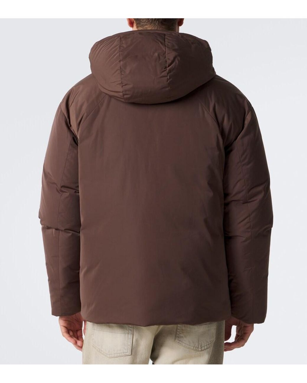 Nomaka Brown Safien Hooded Down Jacket for men