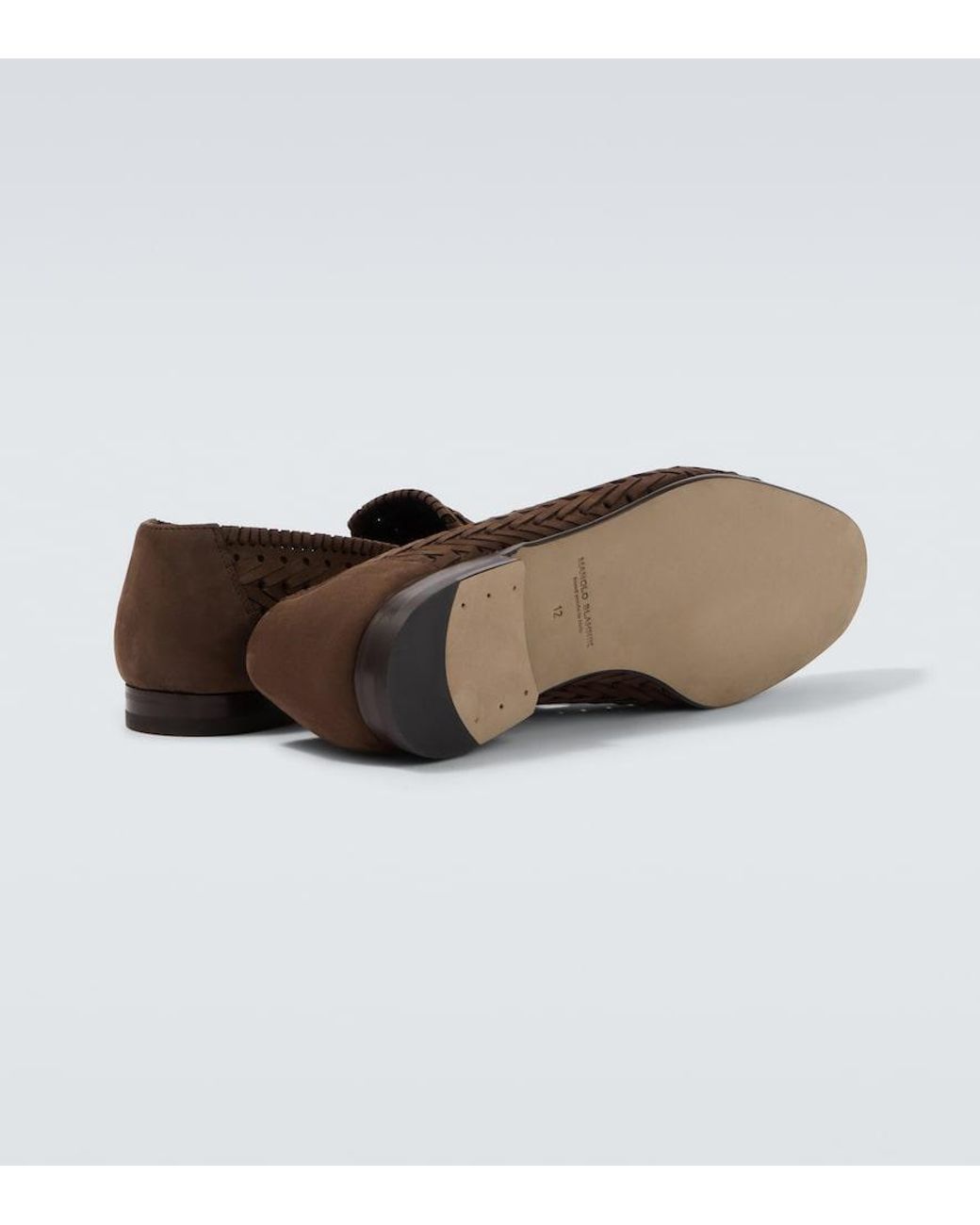 Manolo Blahnik Brown Mario Suede Loafers for men