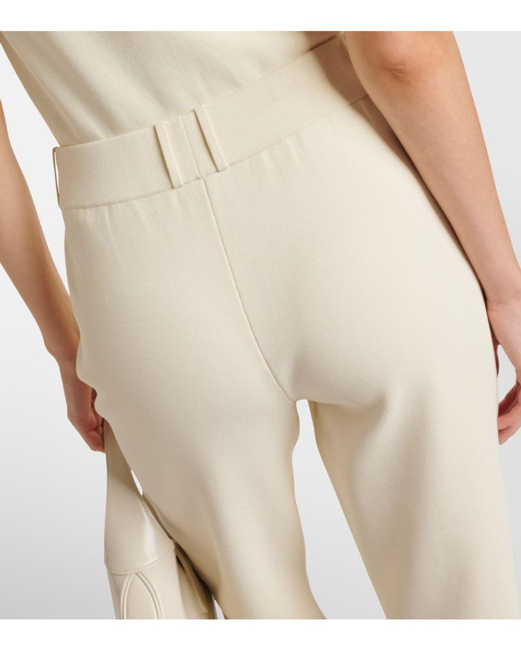 Joseph White Milano Mid-Rise Straight Pants