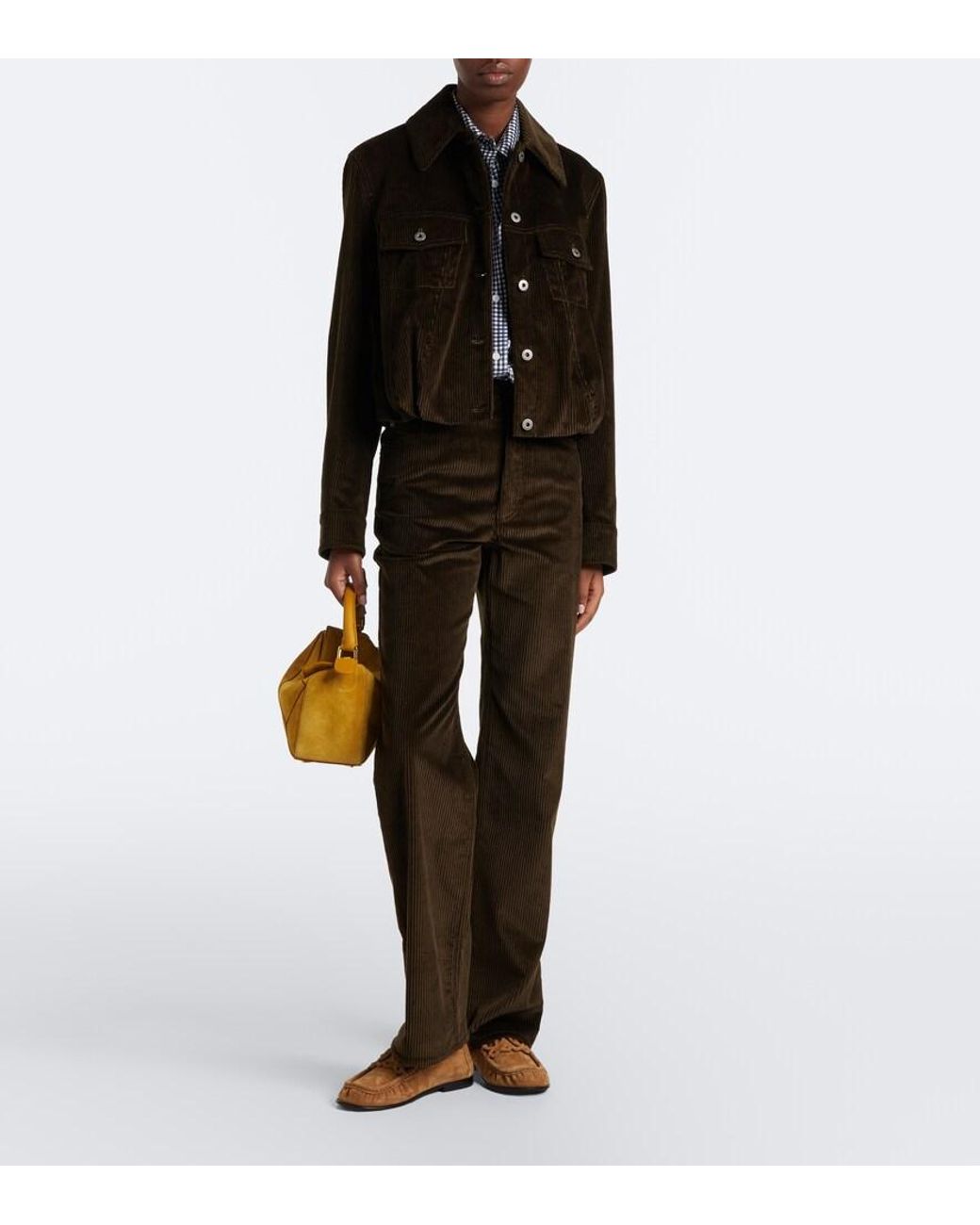Chaqueta De Pana De Algodon Loewe de color Black