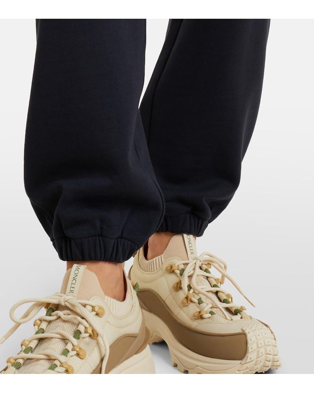 Moncler Blue Cotton-Blend Sweatpants