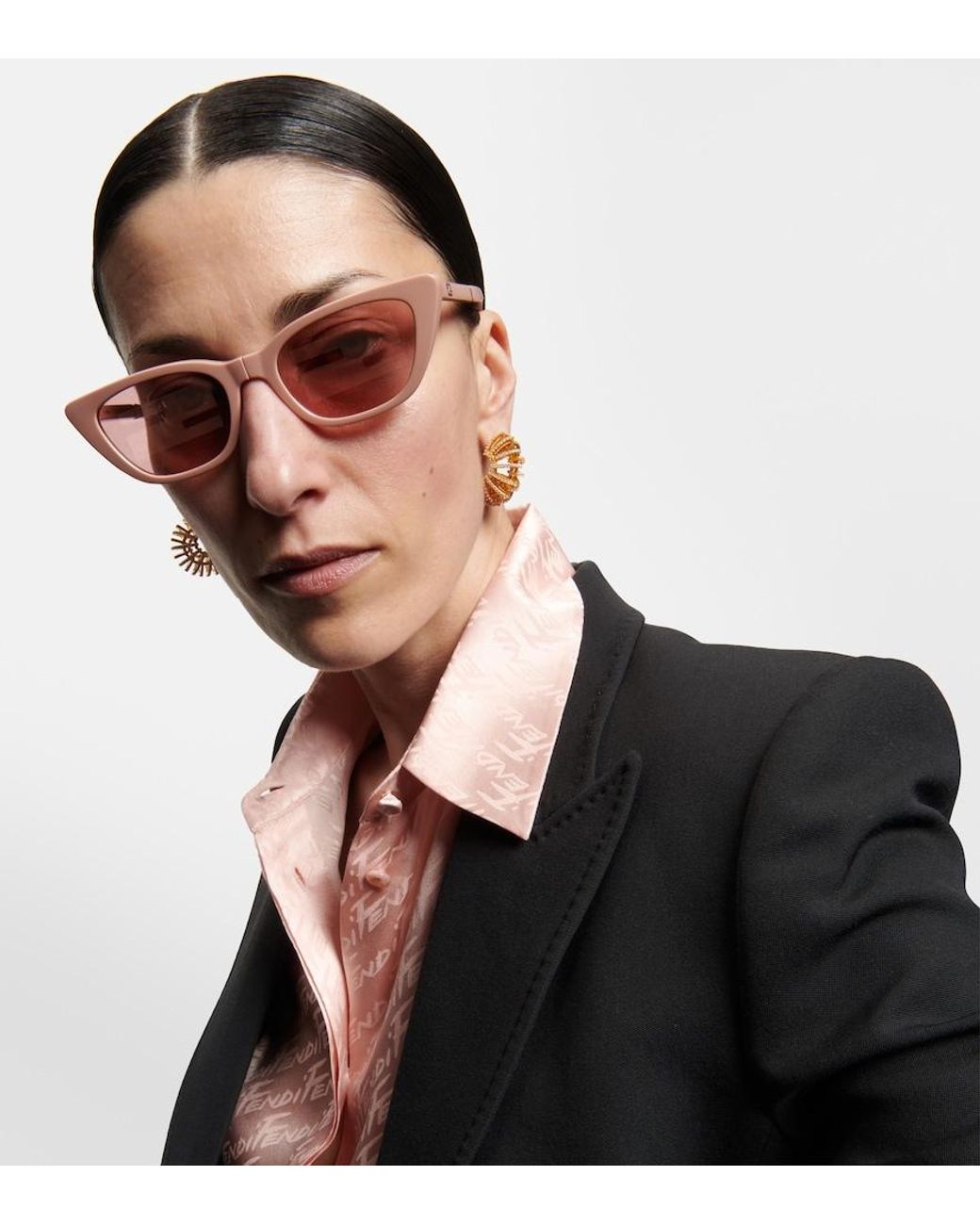 Fendi Pink Foldable Acetate Sunglasses