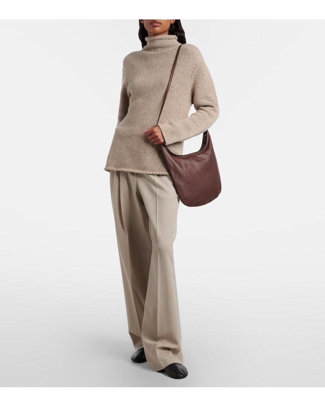 The Row White Schultertasche N/S Izzy Aus Leder