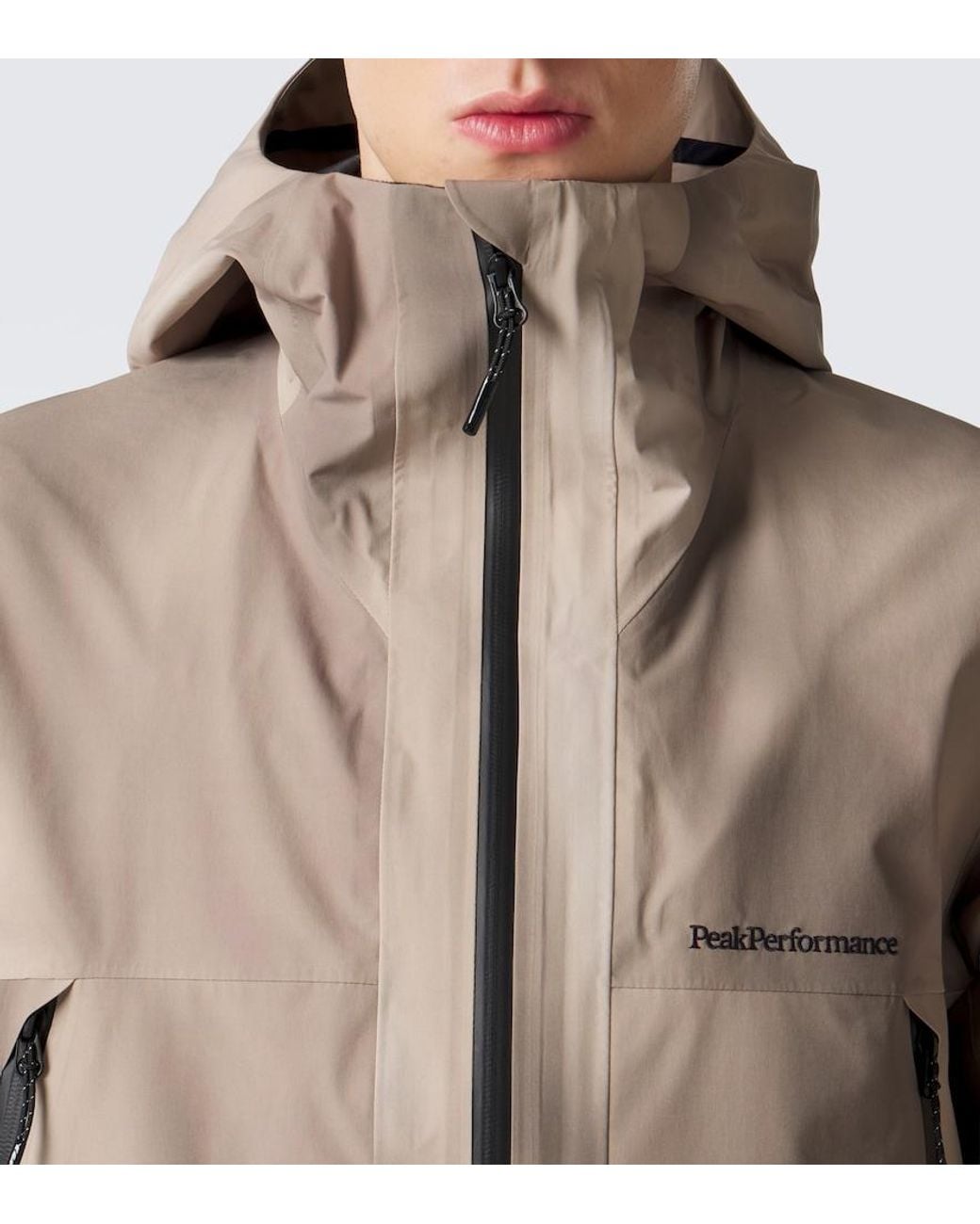 Giacca Da Sci Edge Con Cappuccio di Peak Performance in Natural da Uomo