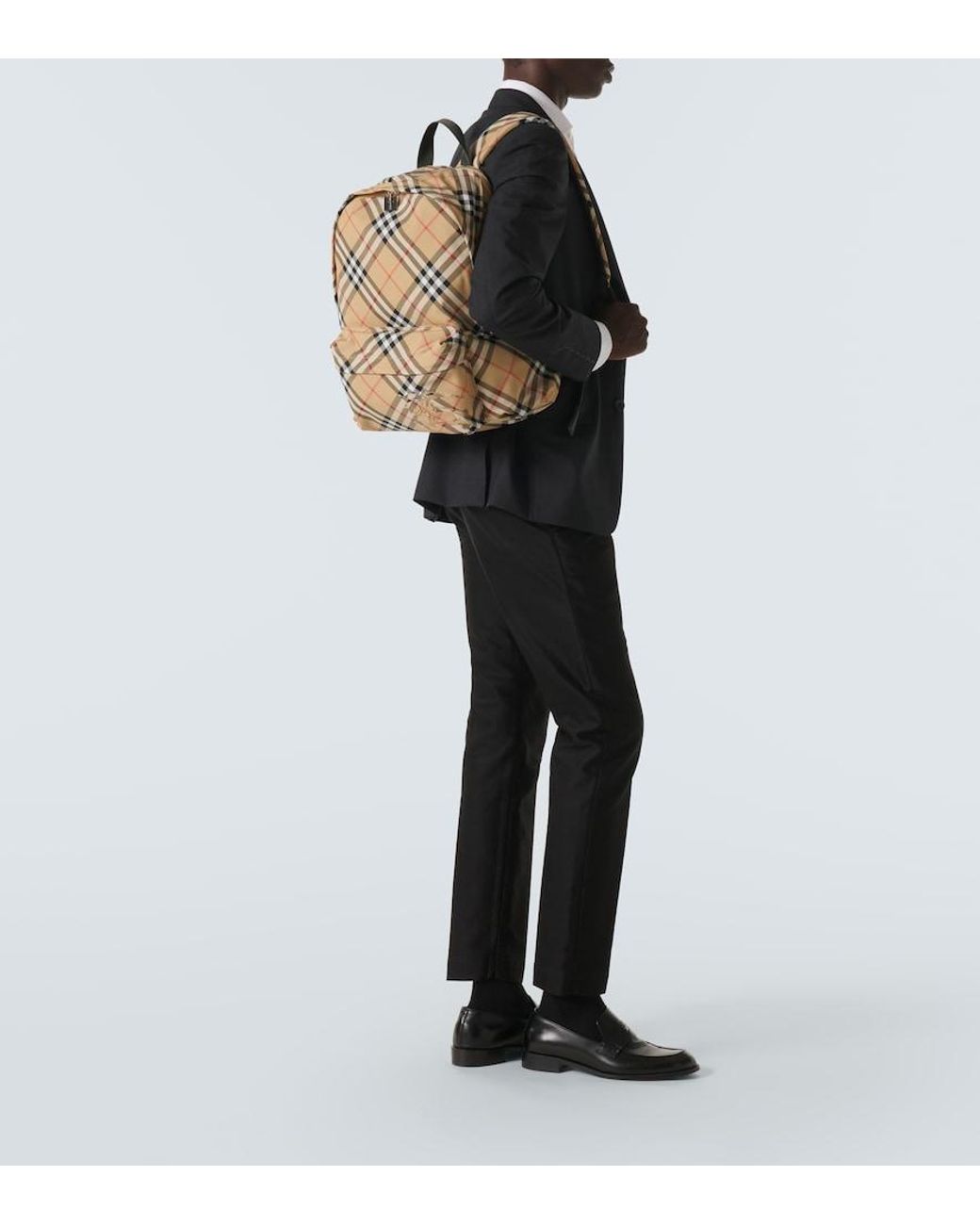 Burberry Metallic Check Backpack for men