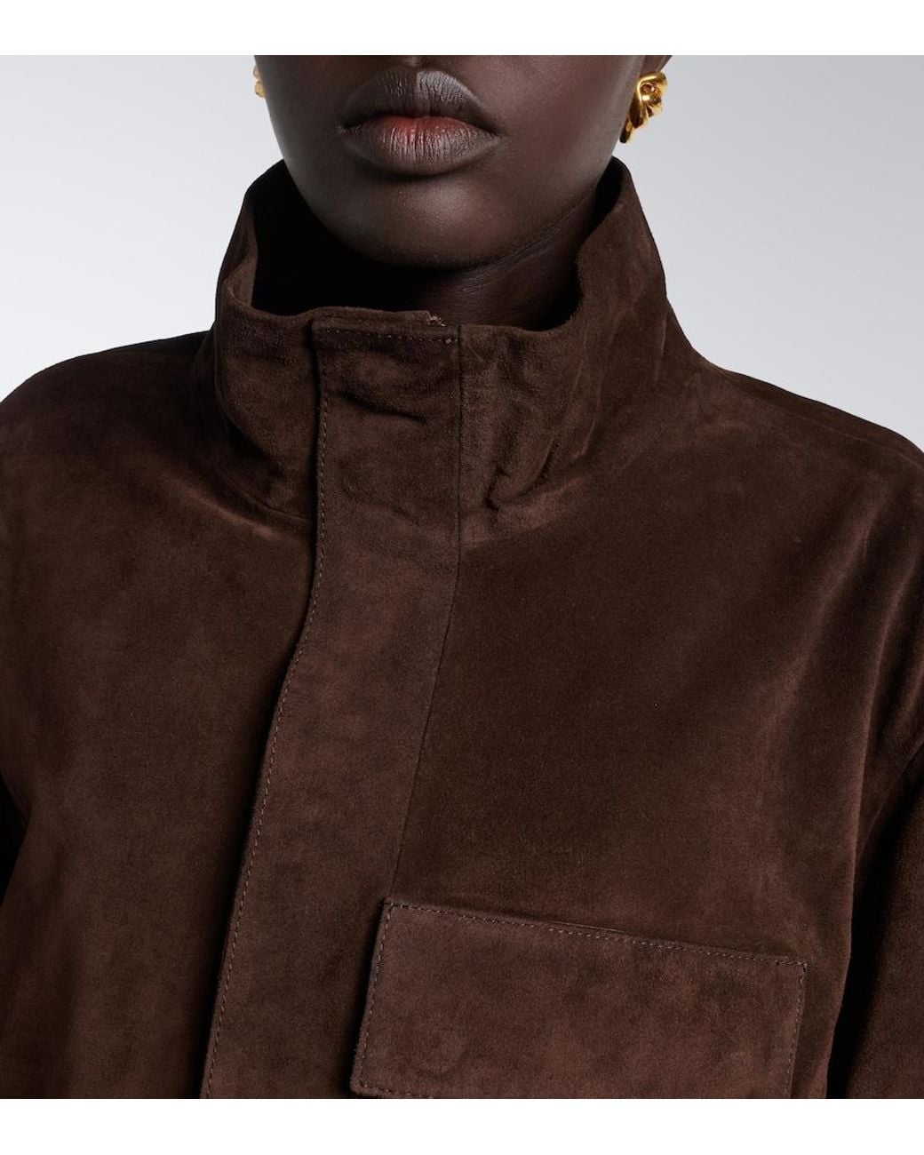 Nili Lotan Brown Cirque Suede Jacket