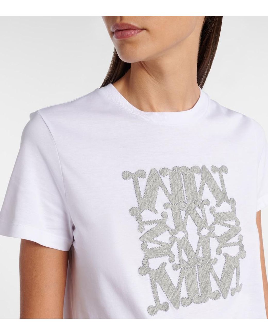 Max Mara White Bravo Printed Cotton T-Shirt