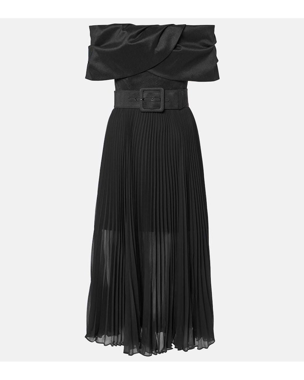 Rebecca Vallance Black Emelie Midi Dress