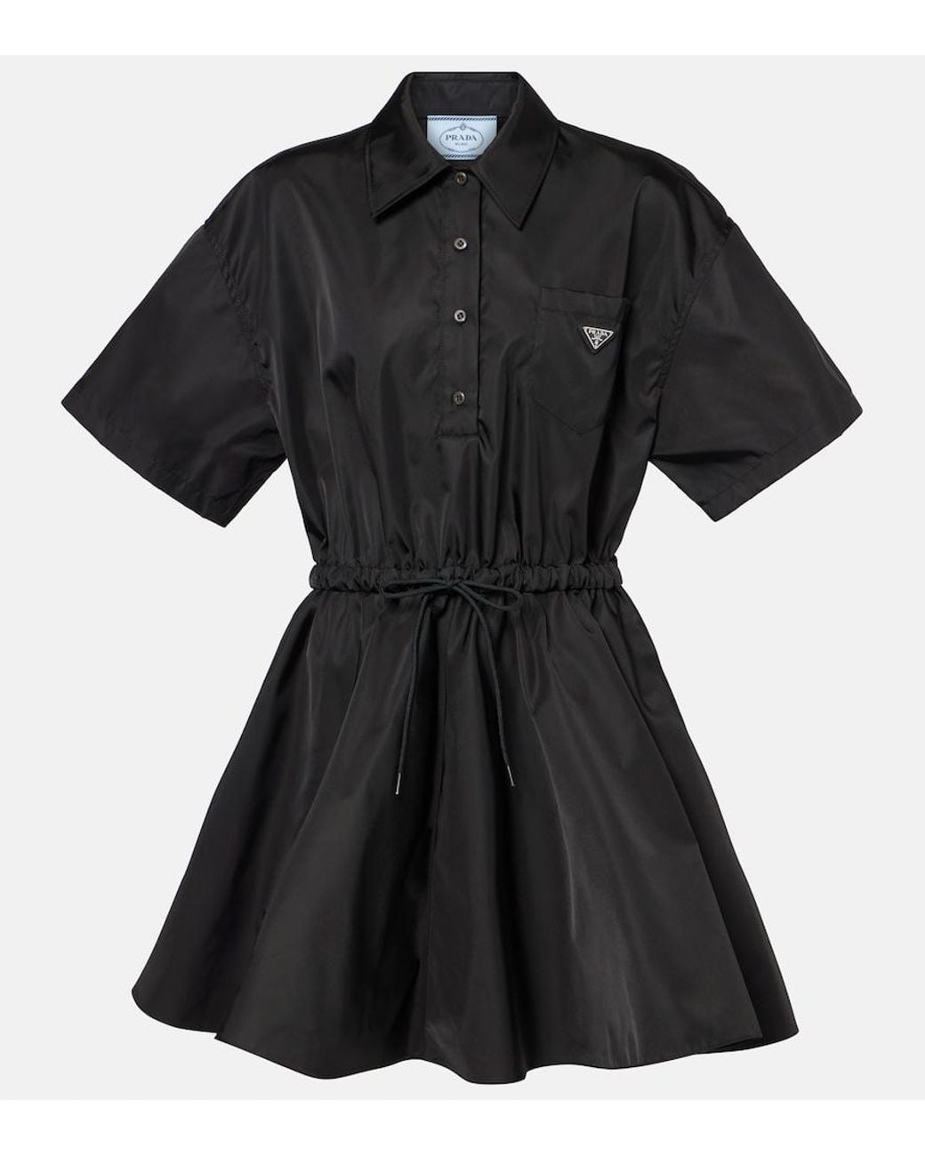 Prada Black Re-Nylon Mini Dress