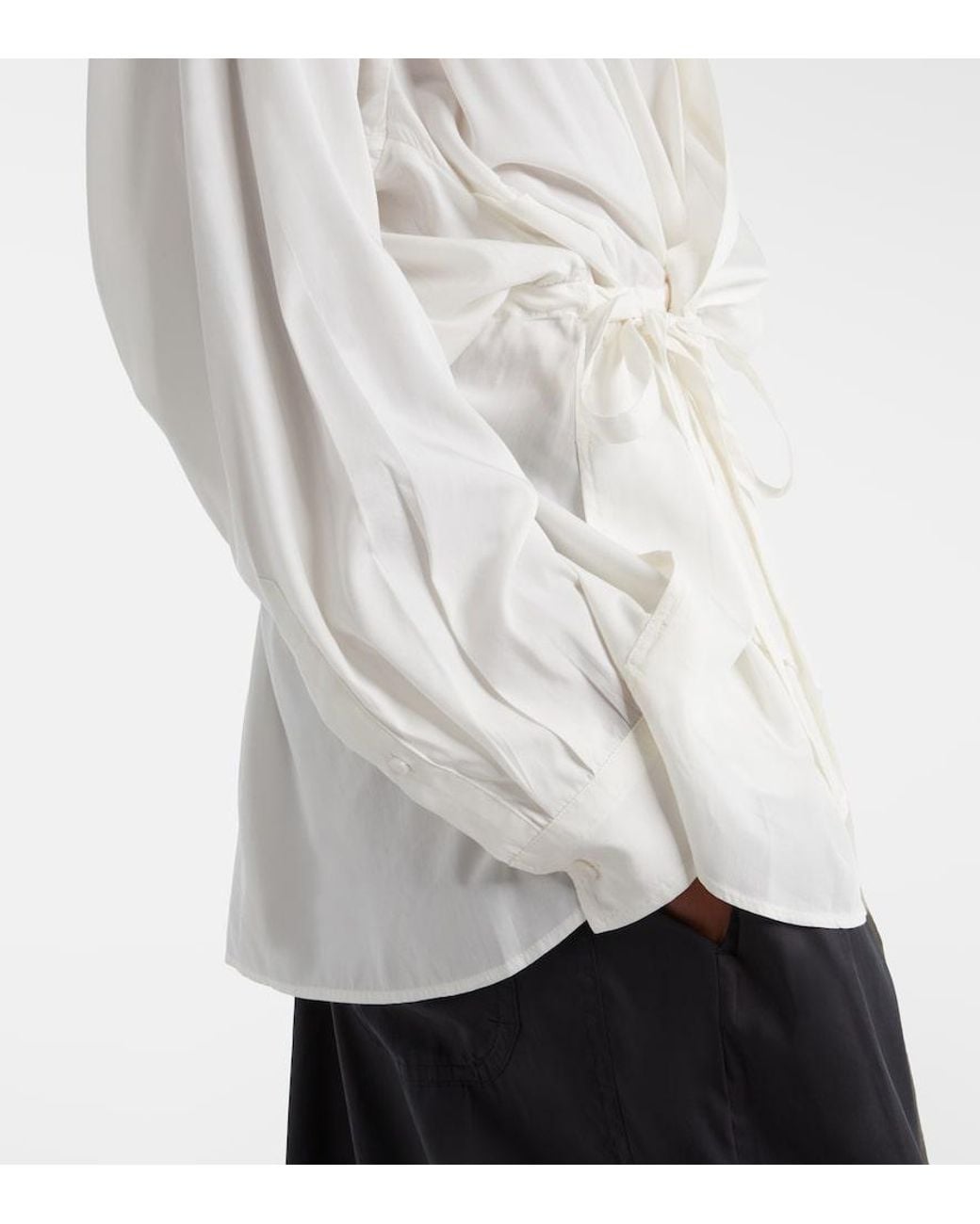 Isabel Marant White Keren Satin Blouse