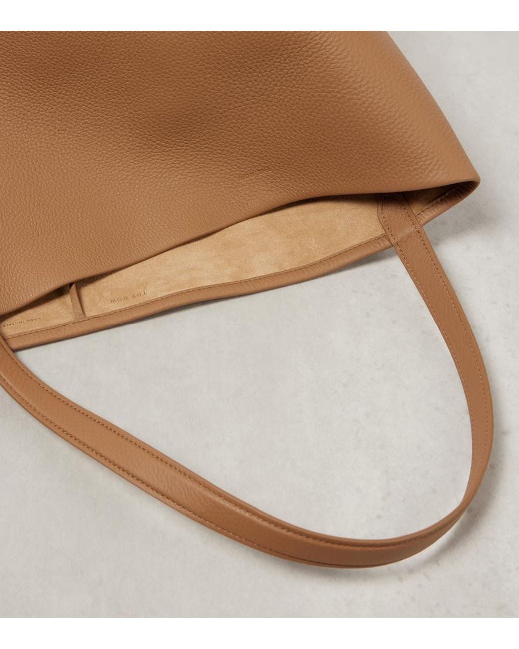 The Row Brown N/S Park Large Leather Tote Bag