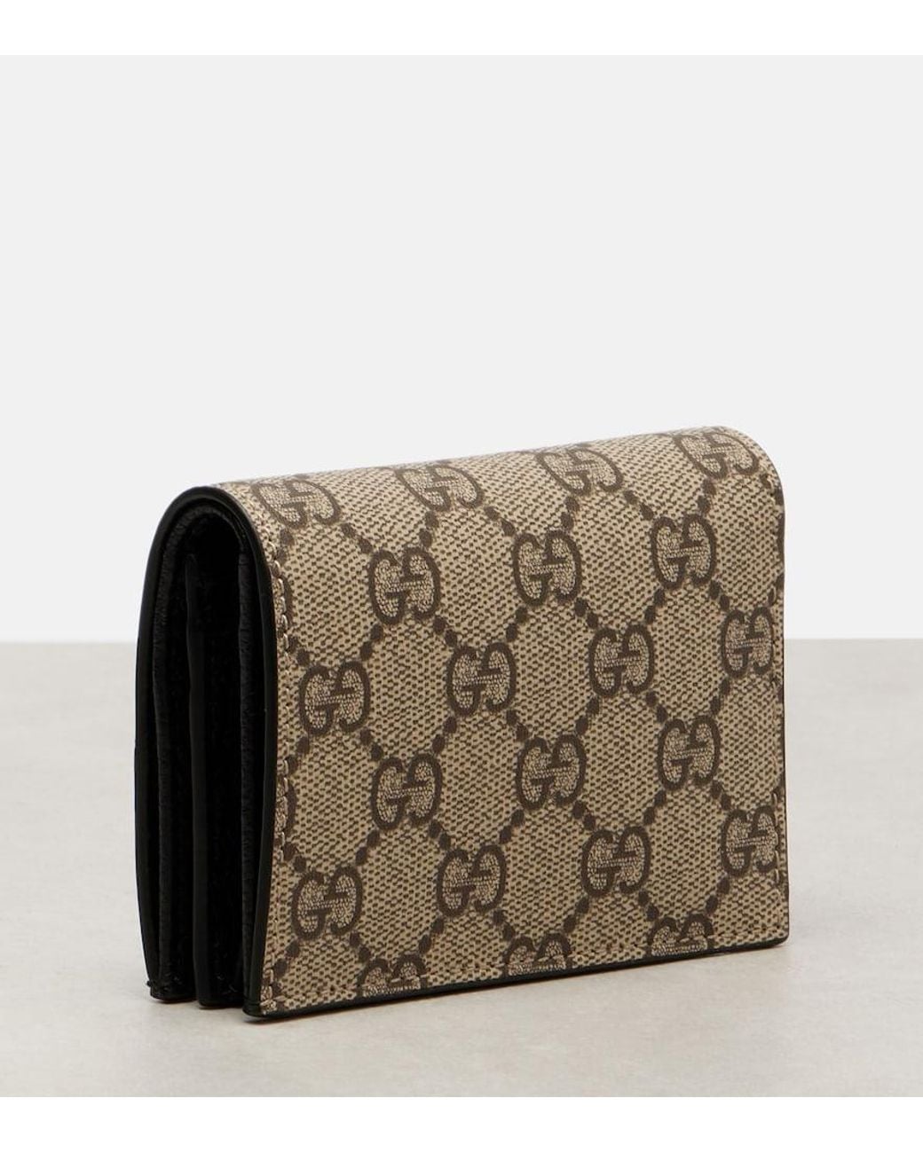 Gucci Black Double G Mini Leather Wallet