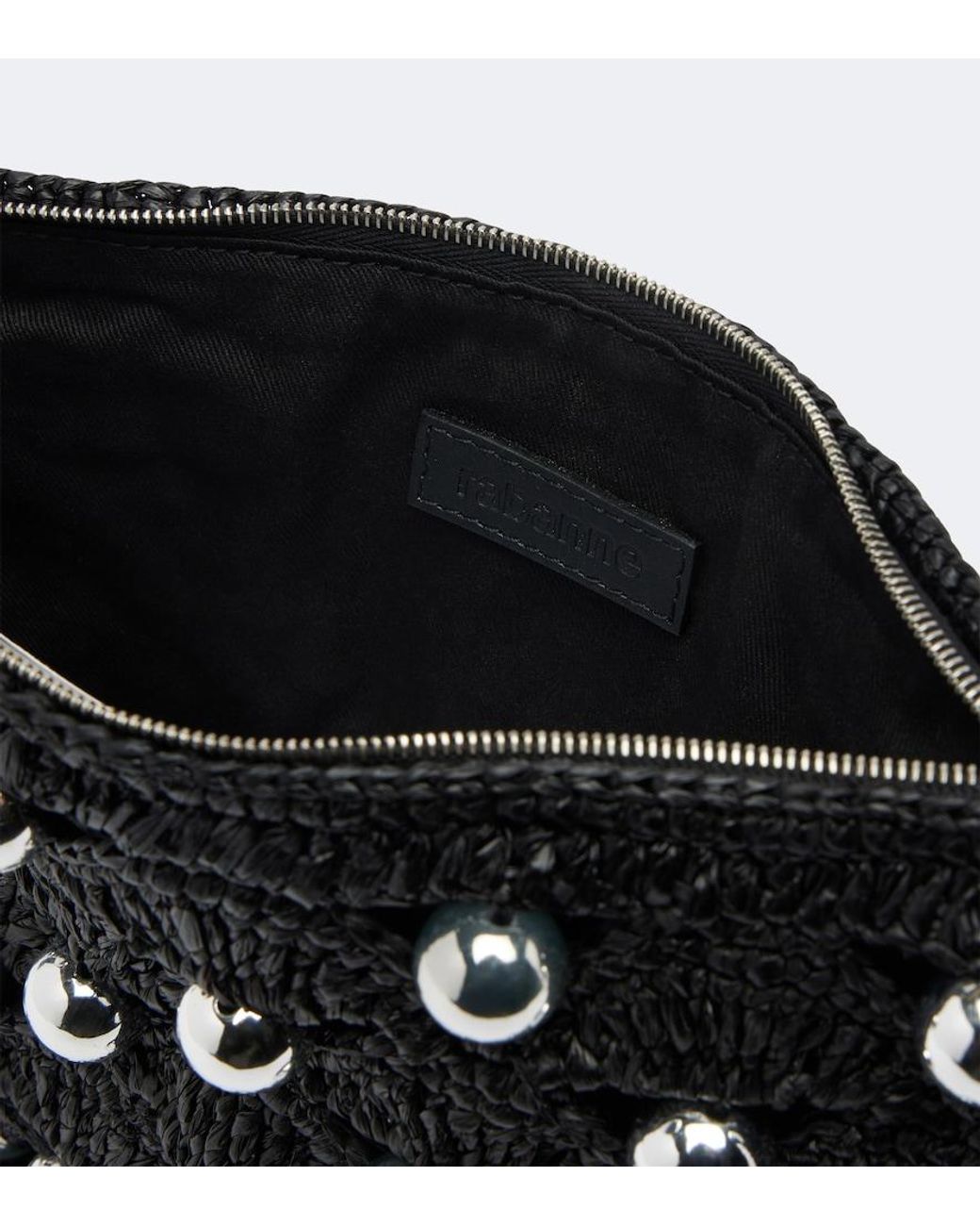 Rabanne Black Sac A Main Small Studded Clutch
