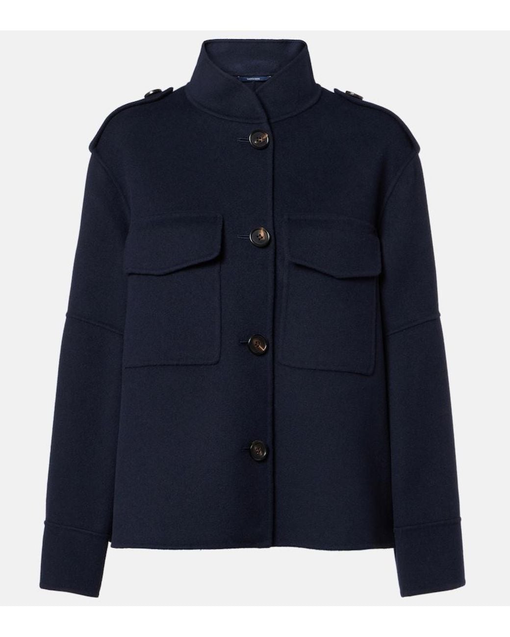 Max Mara Blue Free Virgin Wool Jacket