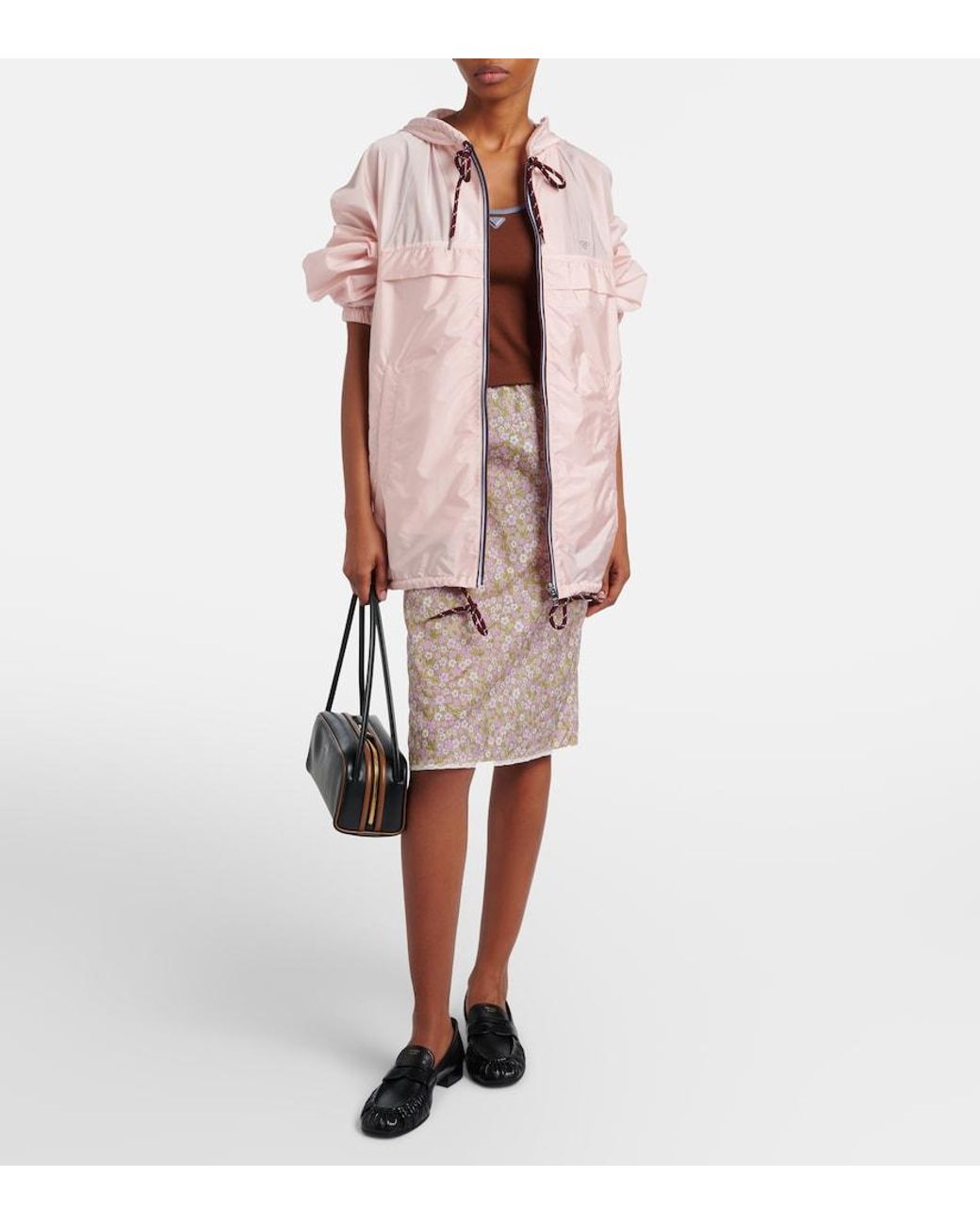 Prada Pink Re-Nylon Hooded Jacket