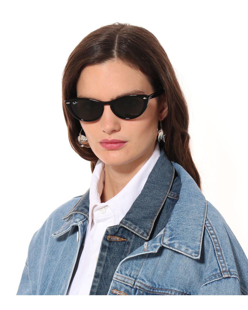 Ray-Ban Nina Cat-eye Acetate Sunglasses in Black | Lyst