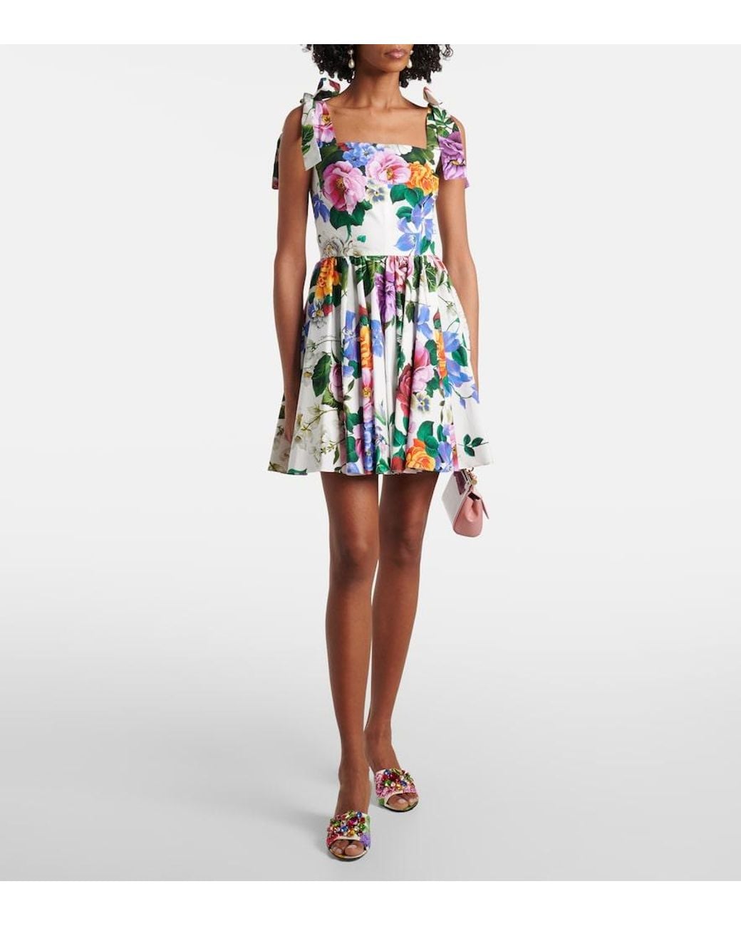 Dolce & Gabbana Multicolor Floral Print Dress