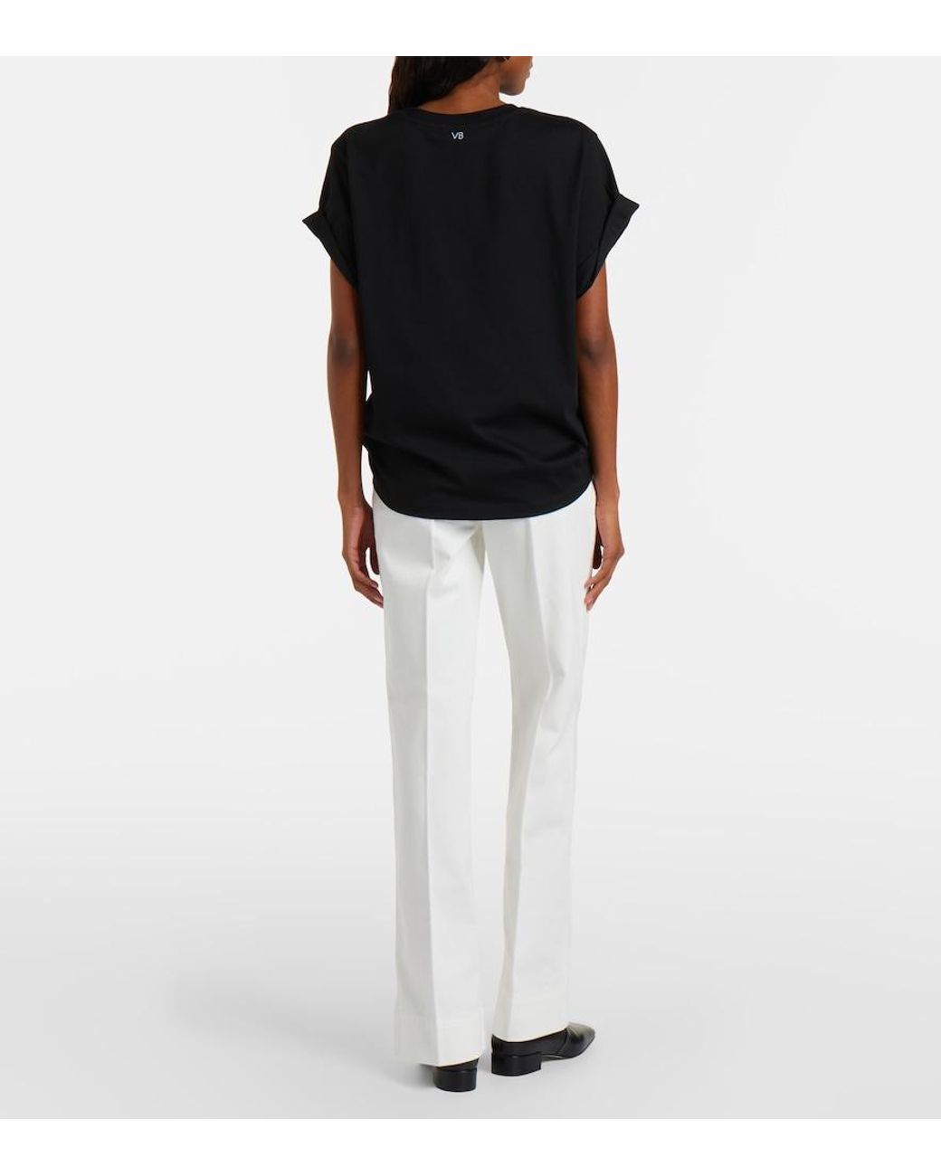 Victoria Beckham White Alina Wide-Leg Jeans