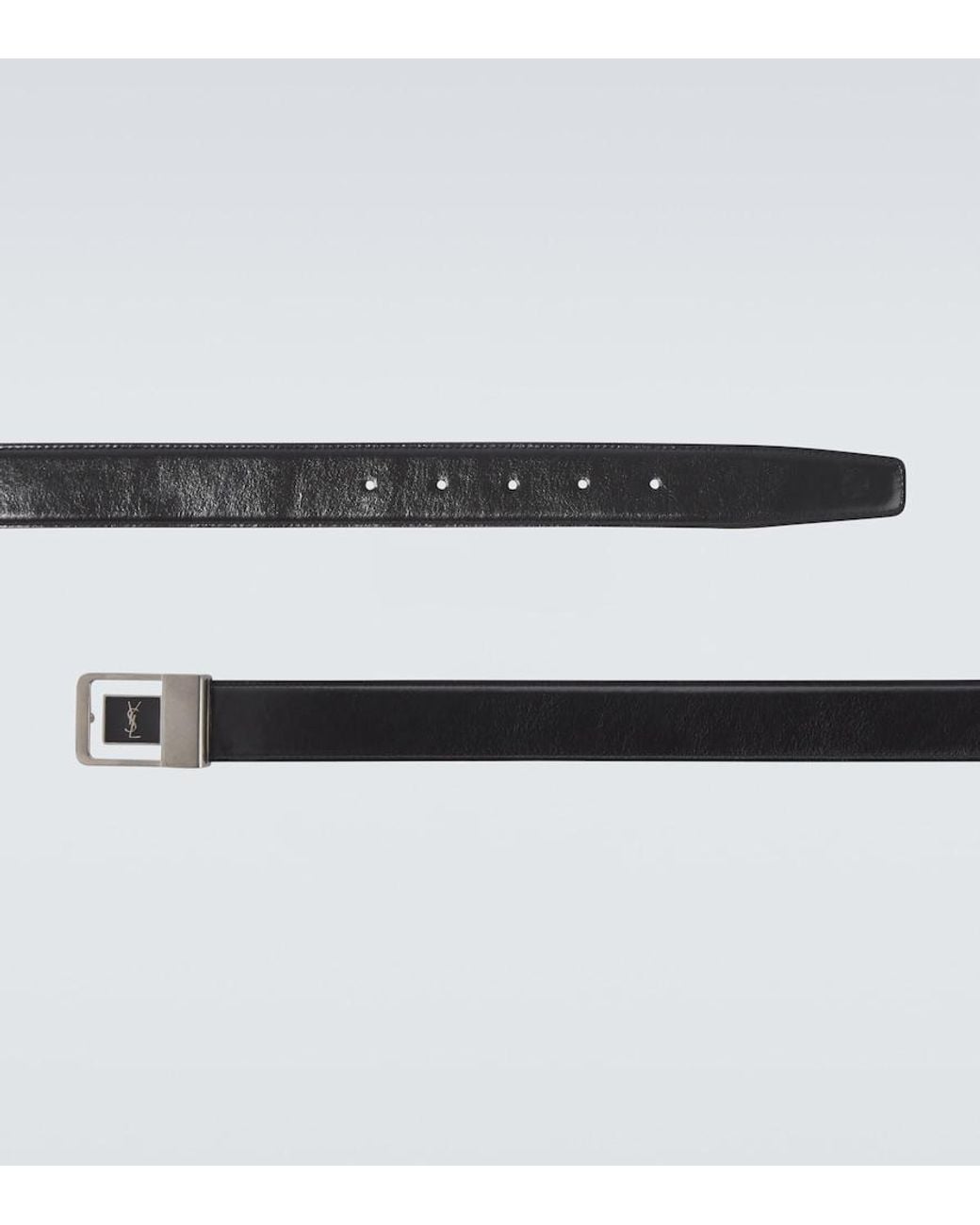 Saint Laurent Black La 66 Leather Belt for men