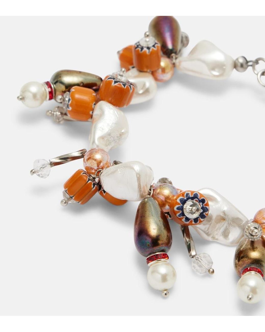Dries Van Noten White Embellished Bracelet