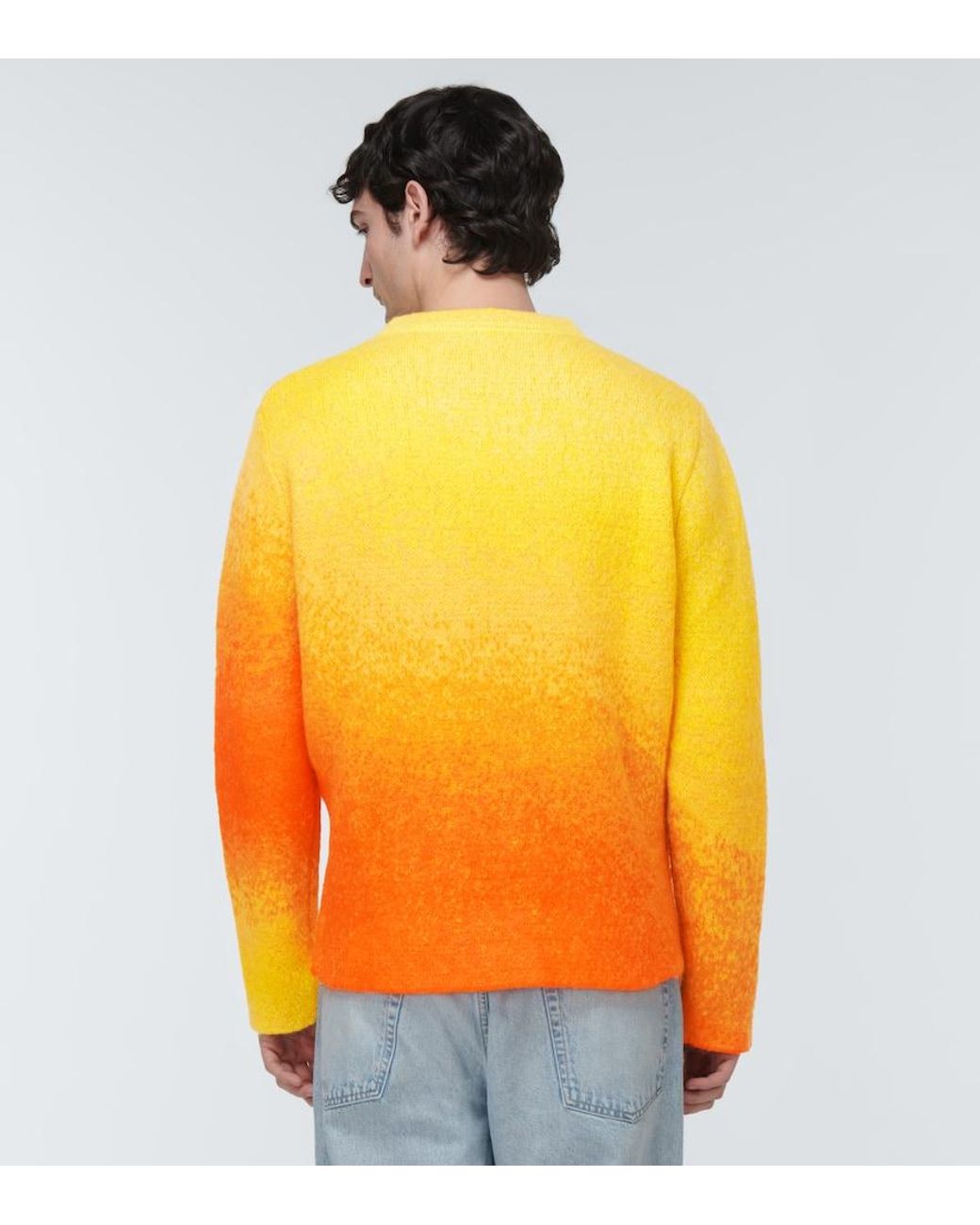 ERL Gradient Mohair-Blend Sweater in Orange for Men | Lyst