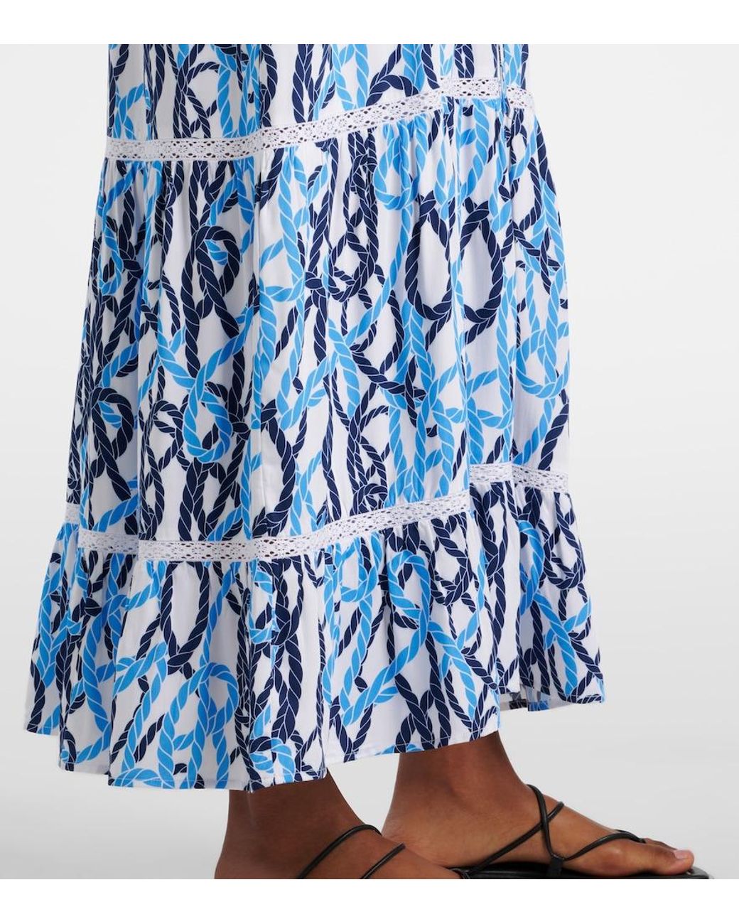 Robe Midi Eclipse Imprimee Melissa Odabash en coloris Blue