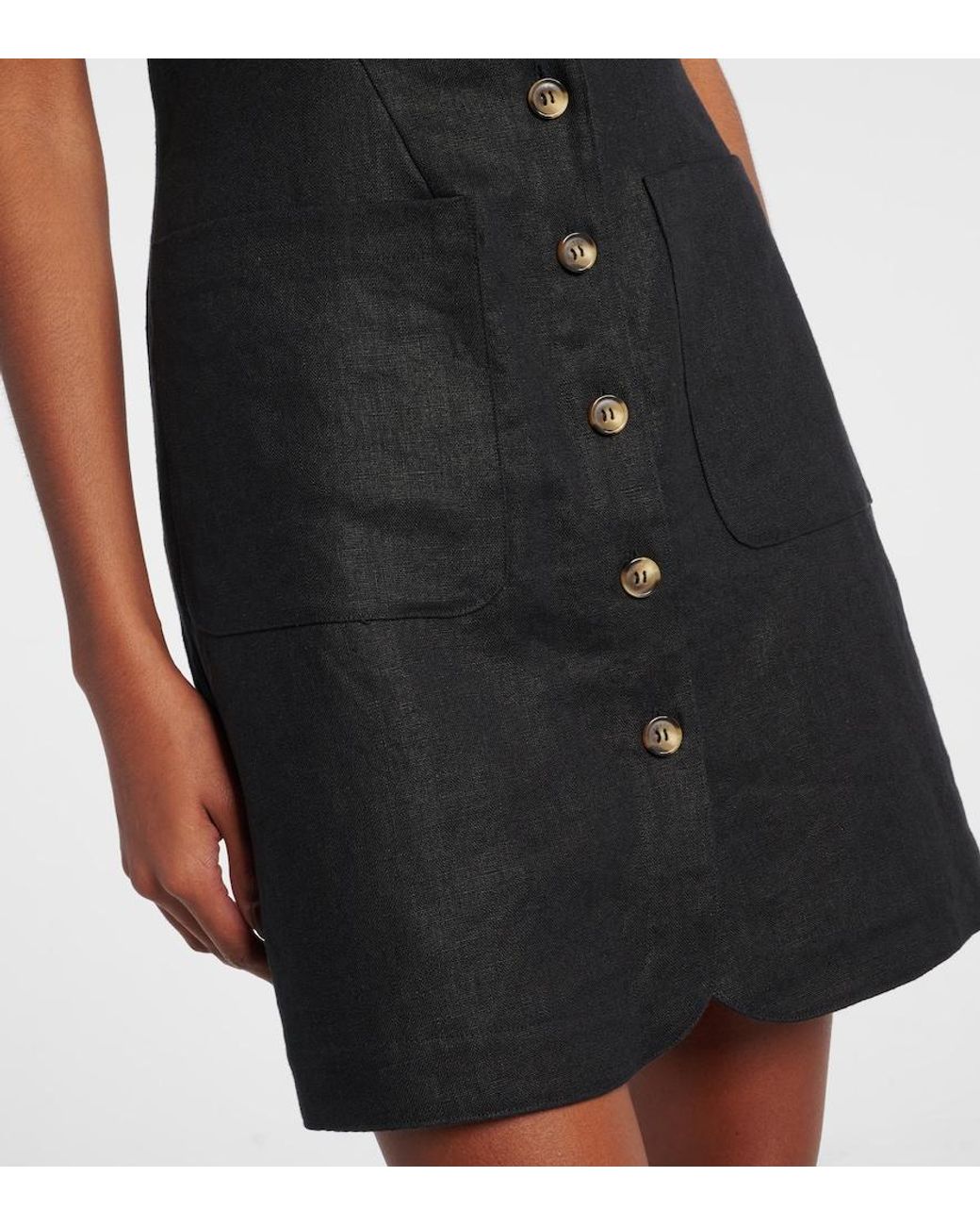 Posse Black Emma Linen Minidress