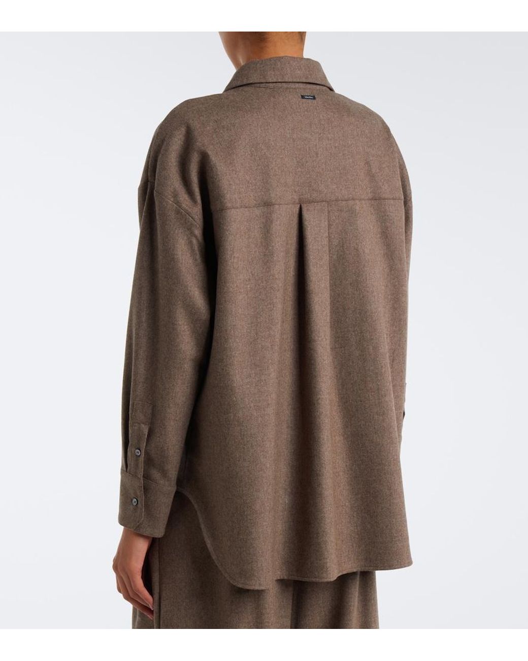Max Mara Brown Wool Flannel Shirt