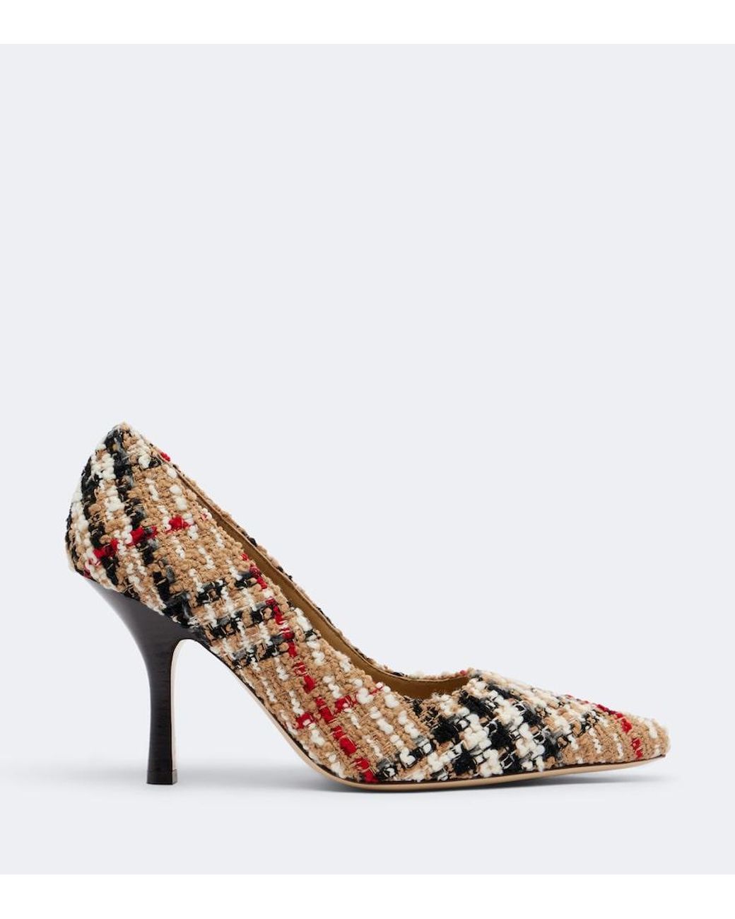 Burberry Brown Check Boucle Pumps