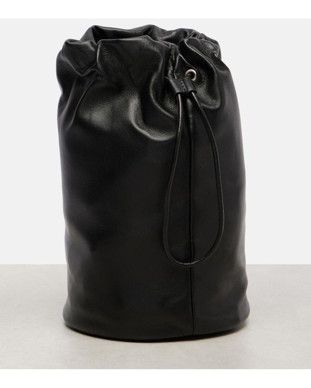 The Row Black Astra Leather Pouch