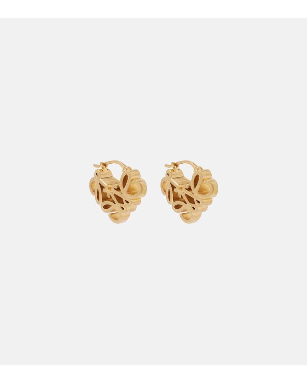 Loewe Metallic Anagram Bombe Earrings