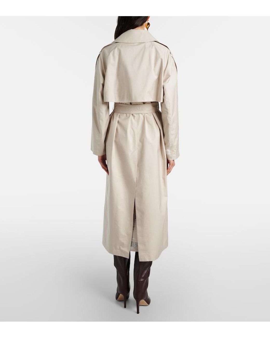 Max Mara Natural The Cube Delfino Twill Trench Coat