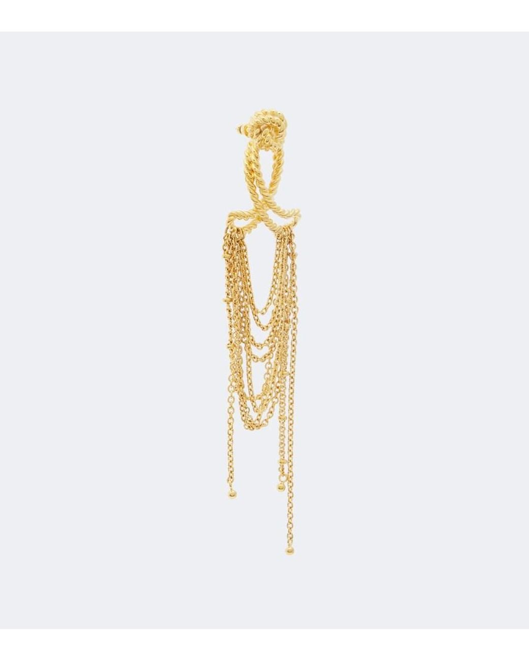 Chloé Metallic Chain-Detail Drop Earrings