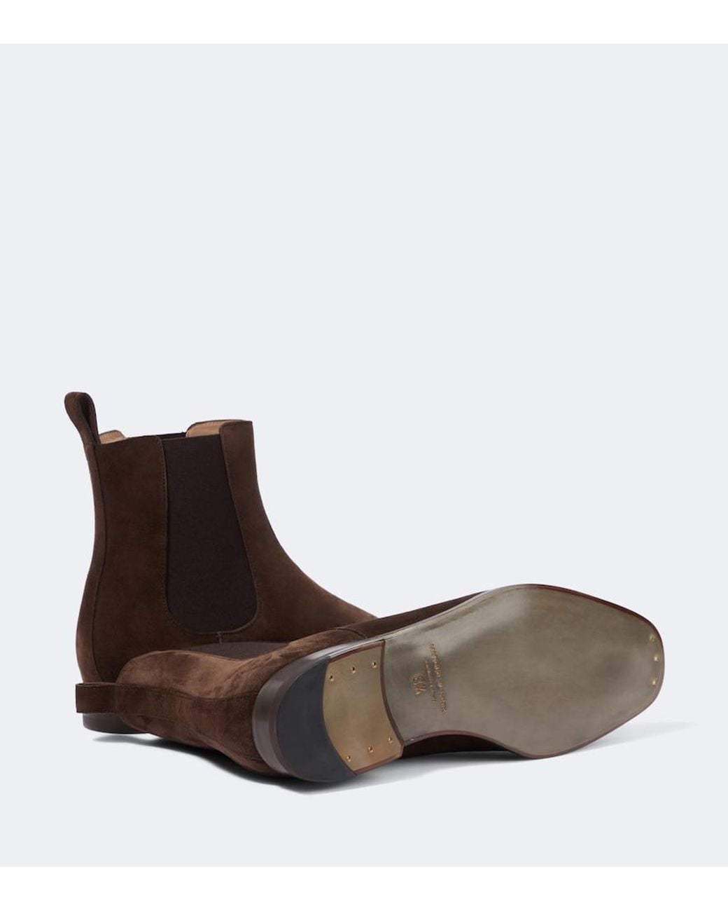 Manolo Blahnik Brown Delsa Suede Chelsea Boot for men