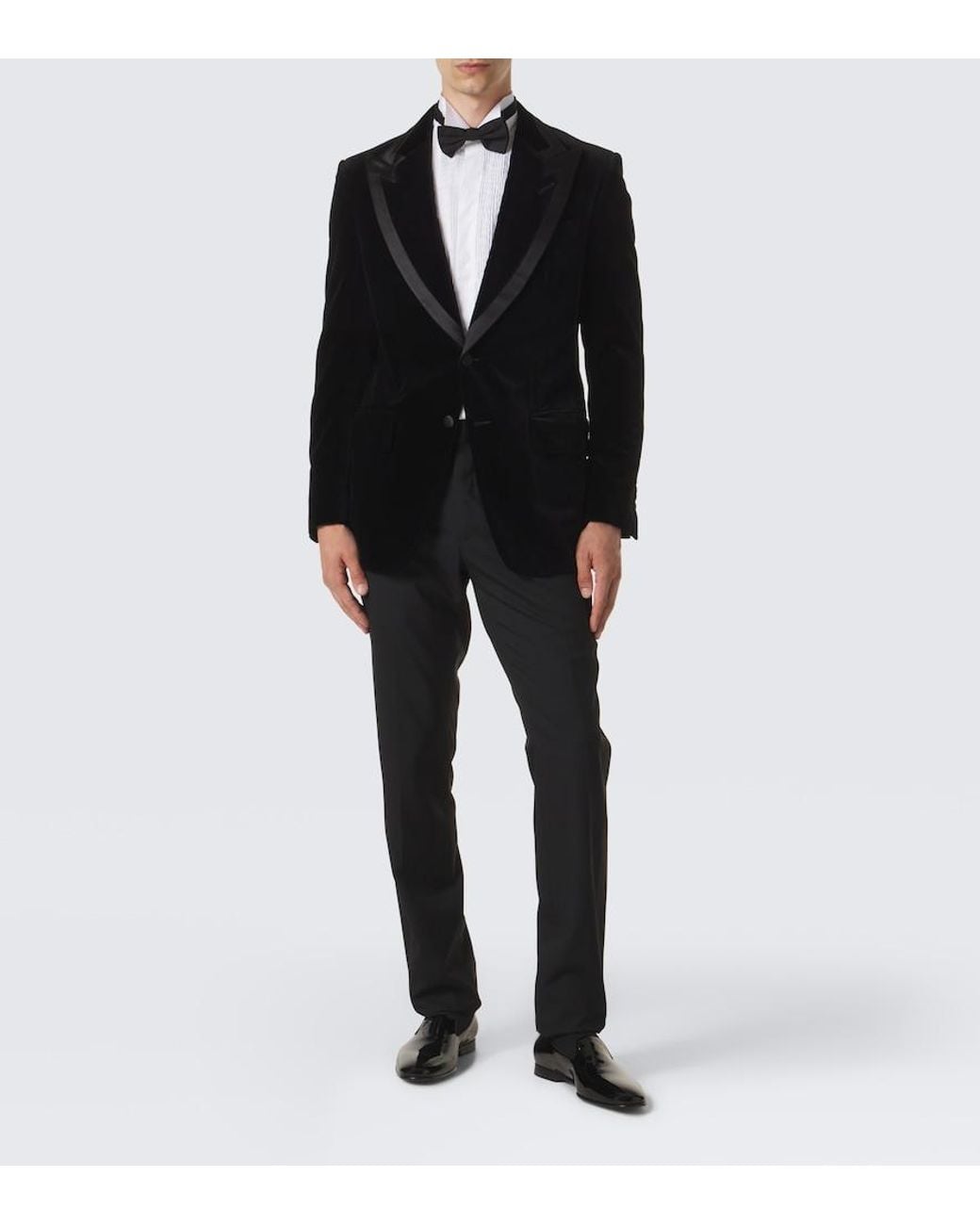 Tom Ford Black Atticus Velvet Suit Jacket for men