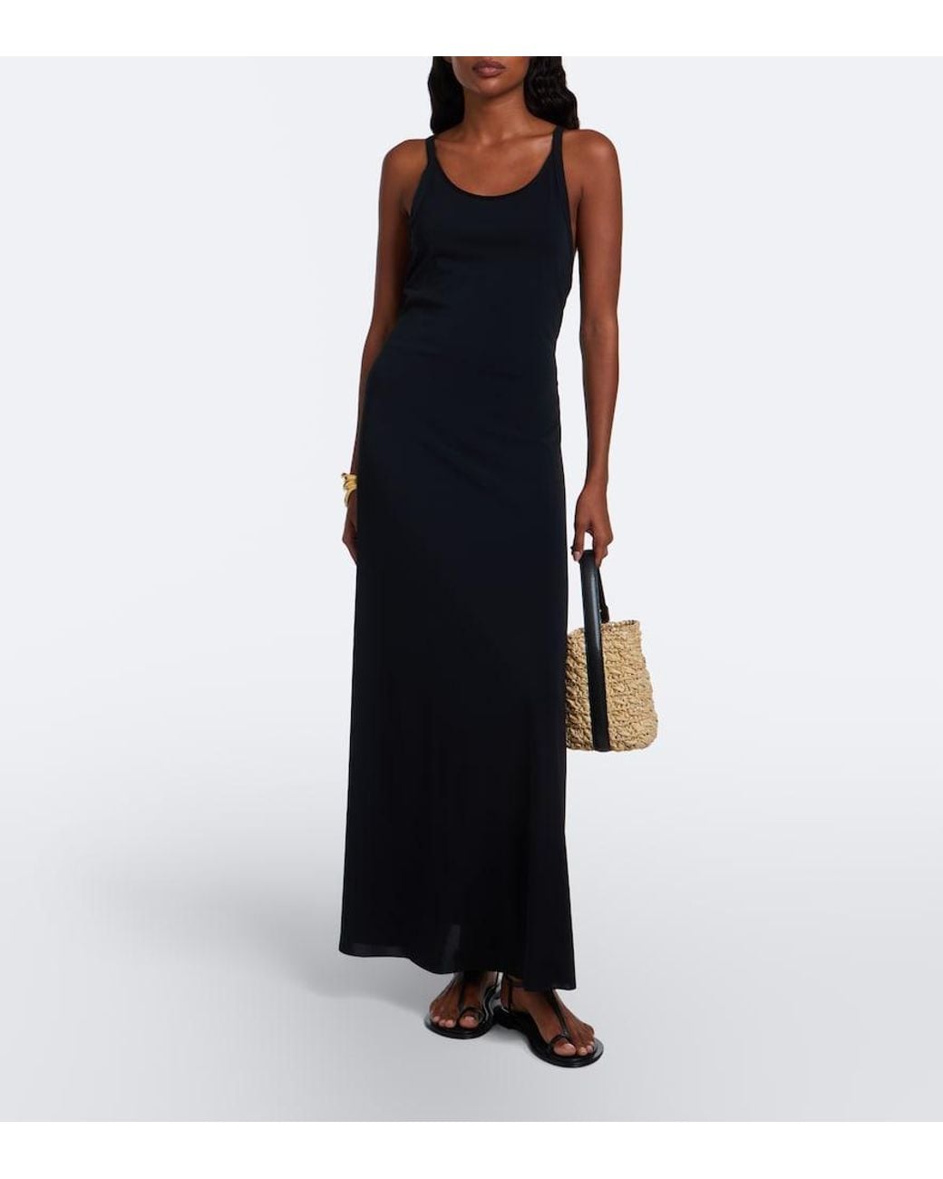 Eres Black Amber Jersey Maxi Dress