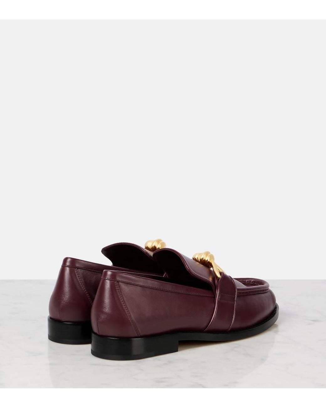 Bottega Veneta Purple Astaire Knot Leather Loafers