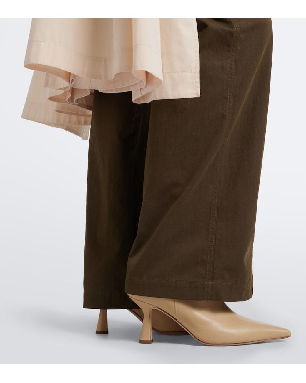 Aeyde Natural Vivi Leather Ankle Boots