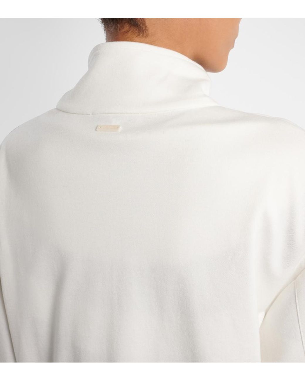 Max Mara White Cotton And Silk-Blend Sweatshirt