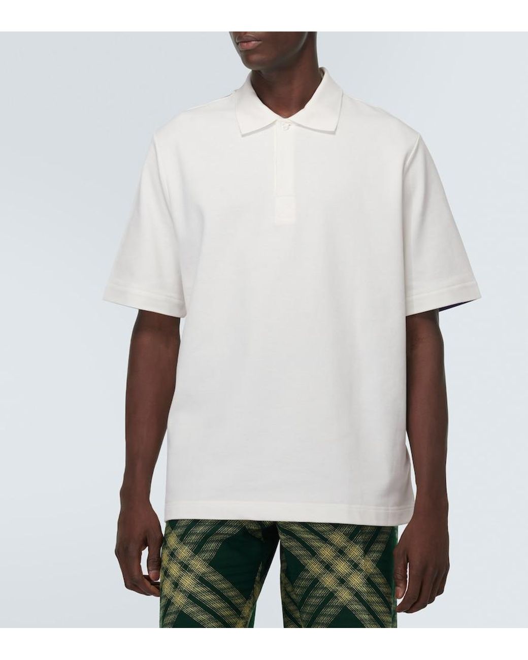 Polo De Algodon Burberry de hombre de color White