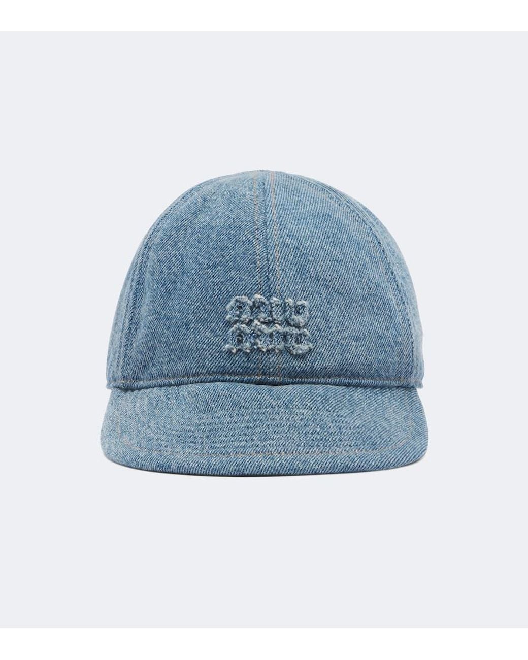 Miu Miu Blue Denim Baseball Cap