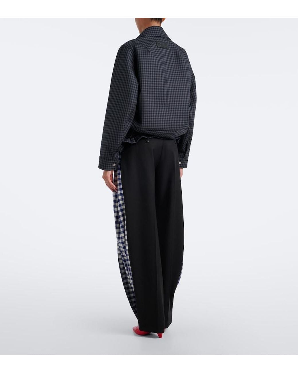 Loewe Black Wool Wide-Leg Pants