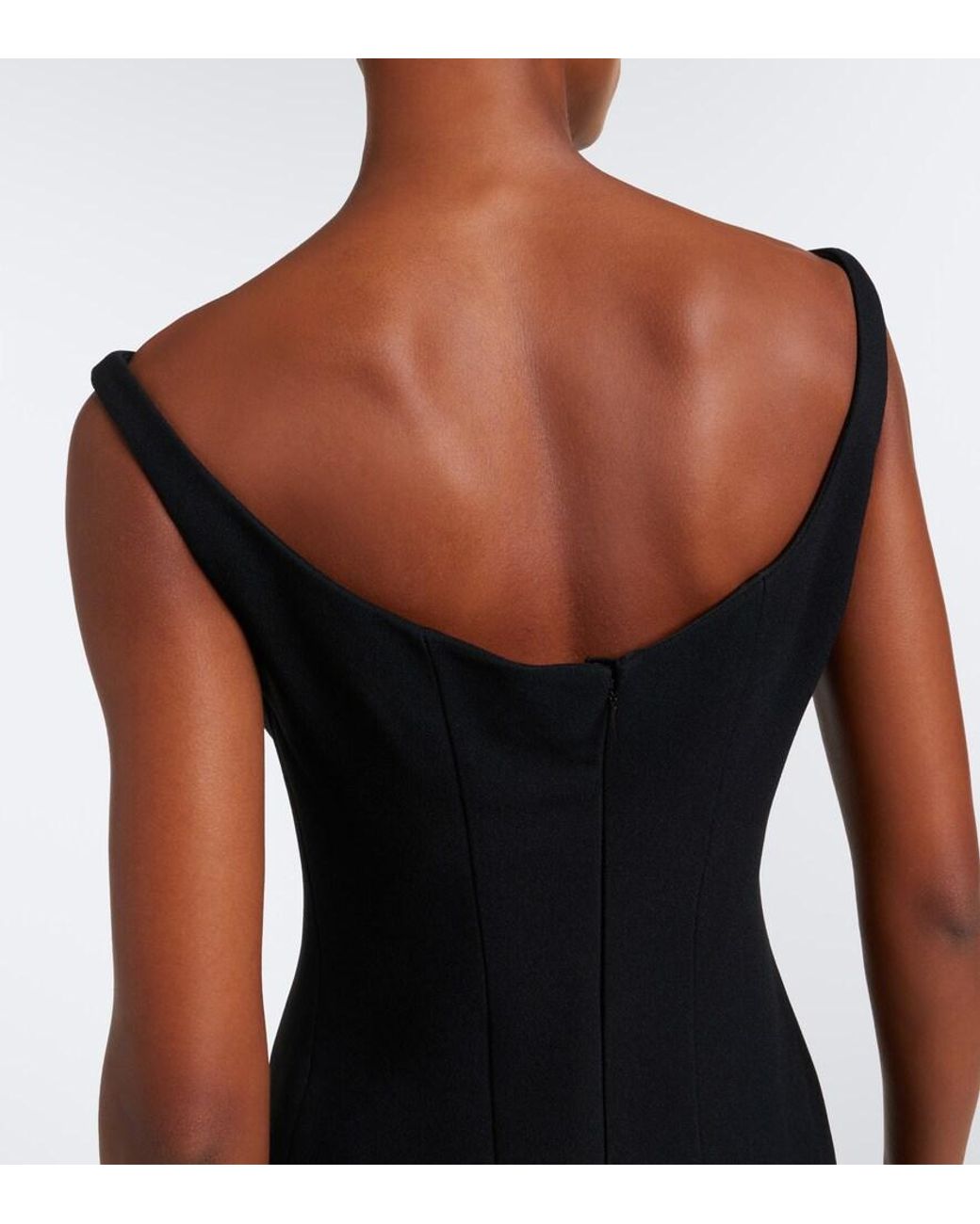 The Row Black Arie Crepe Cady Minidress