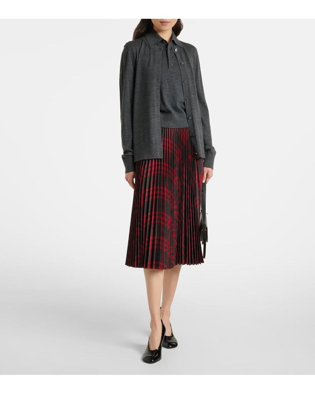 Burberry Gray Wool Cardigan