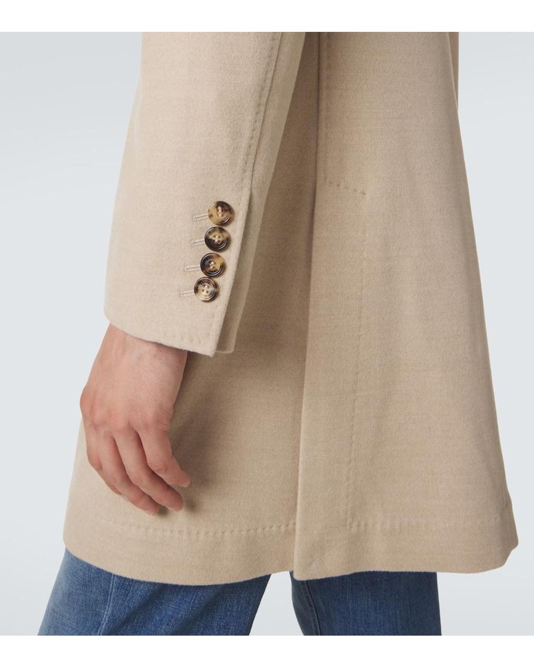 Brunello Cucinelli Natural Virgin Wool Coat for men